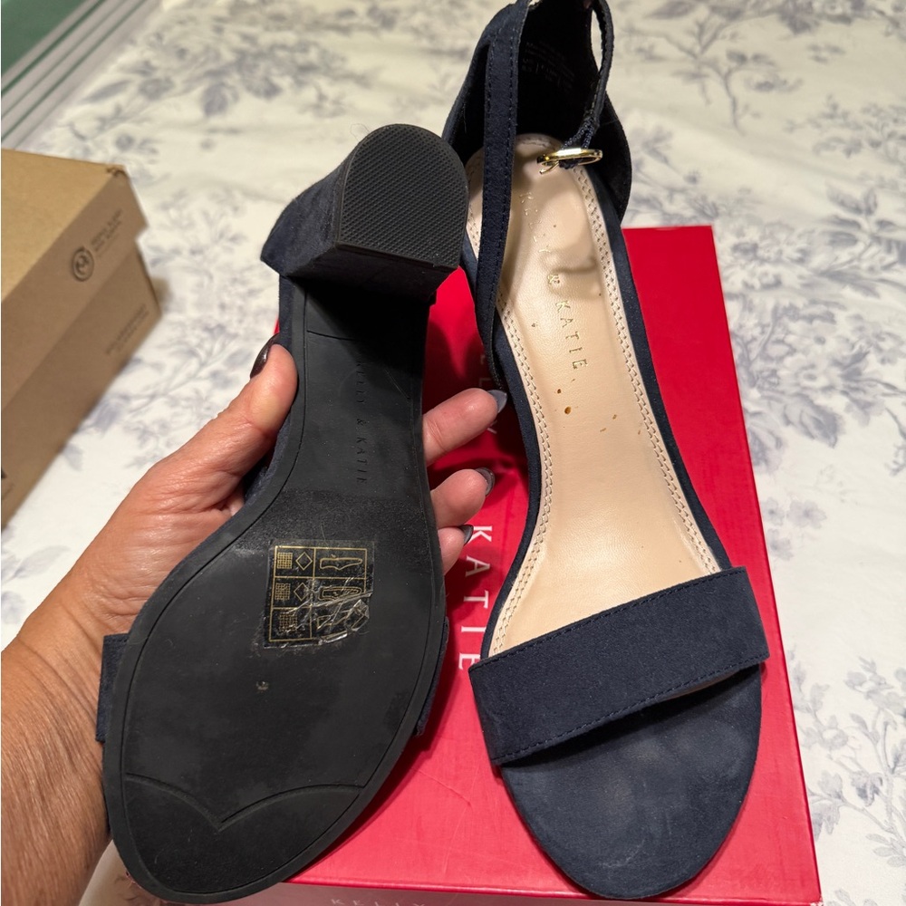 Kelly & Katie Navy Heeled Sandals